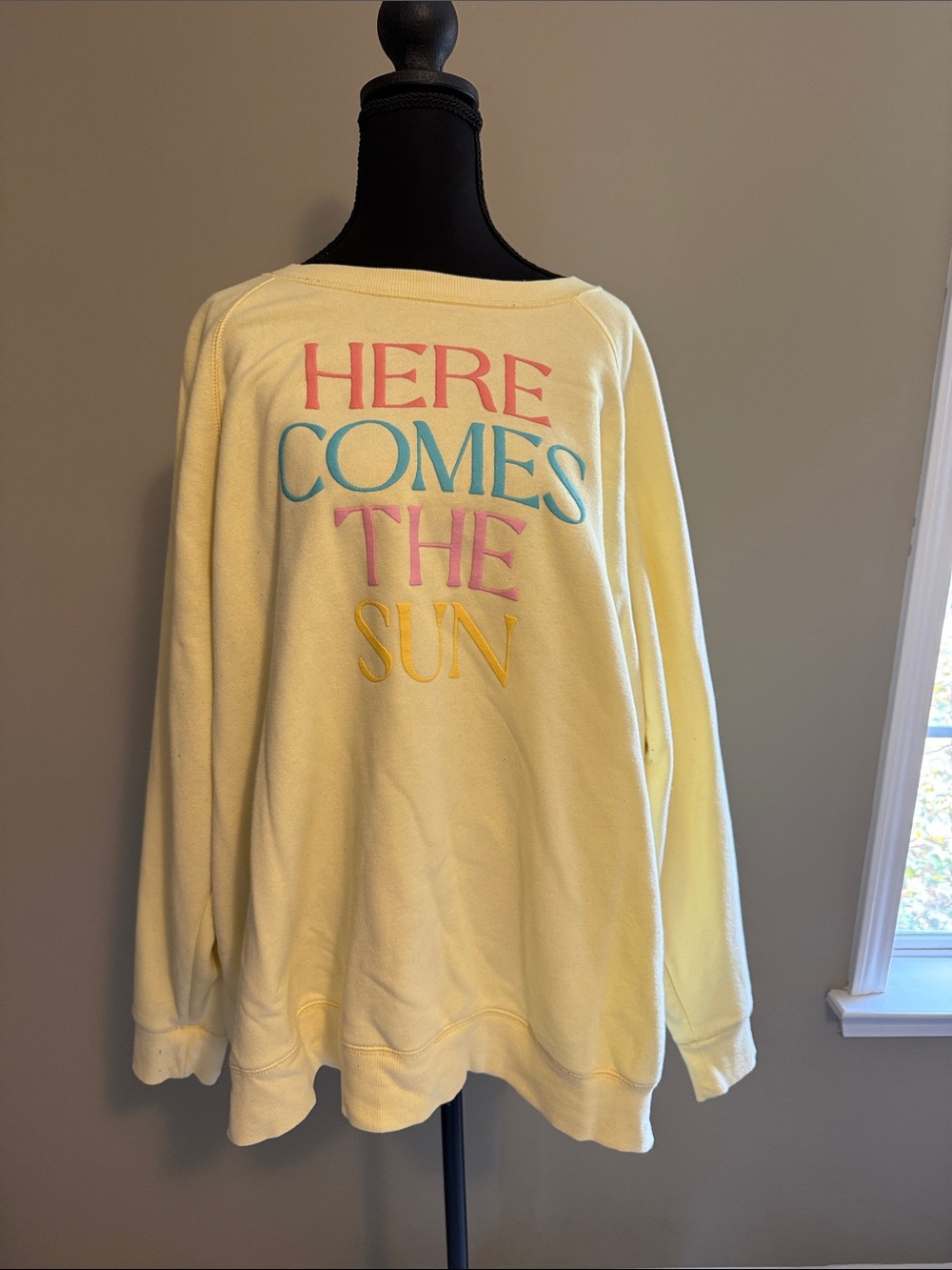 Here Comes The Sun Yellow Graphic Sweatshirt